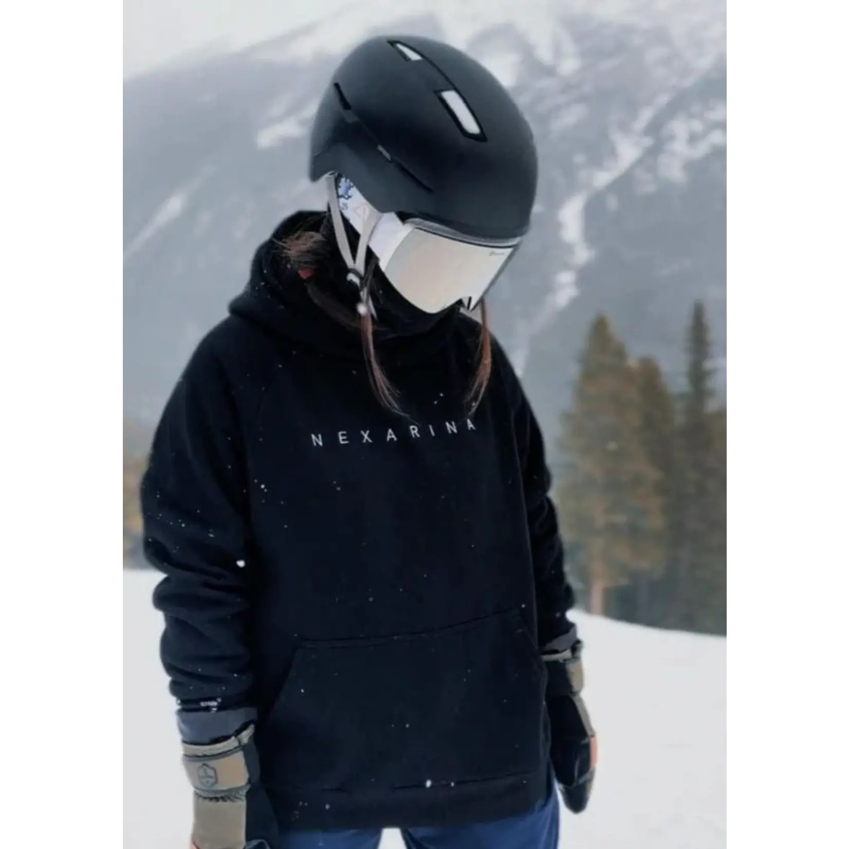 Nexarina NEXARINA LADIES EVERLY HOODIE - MIDNIGHT BLACK - LONG S