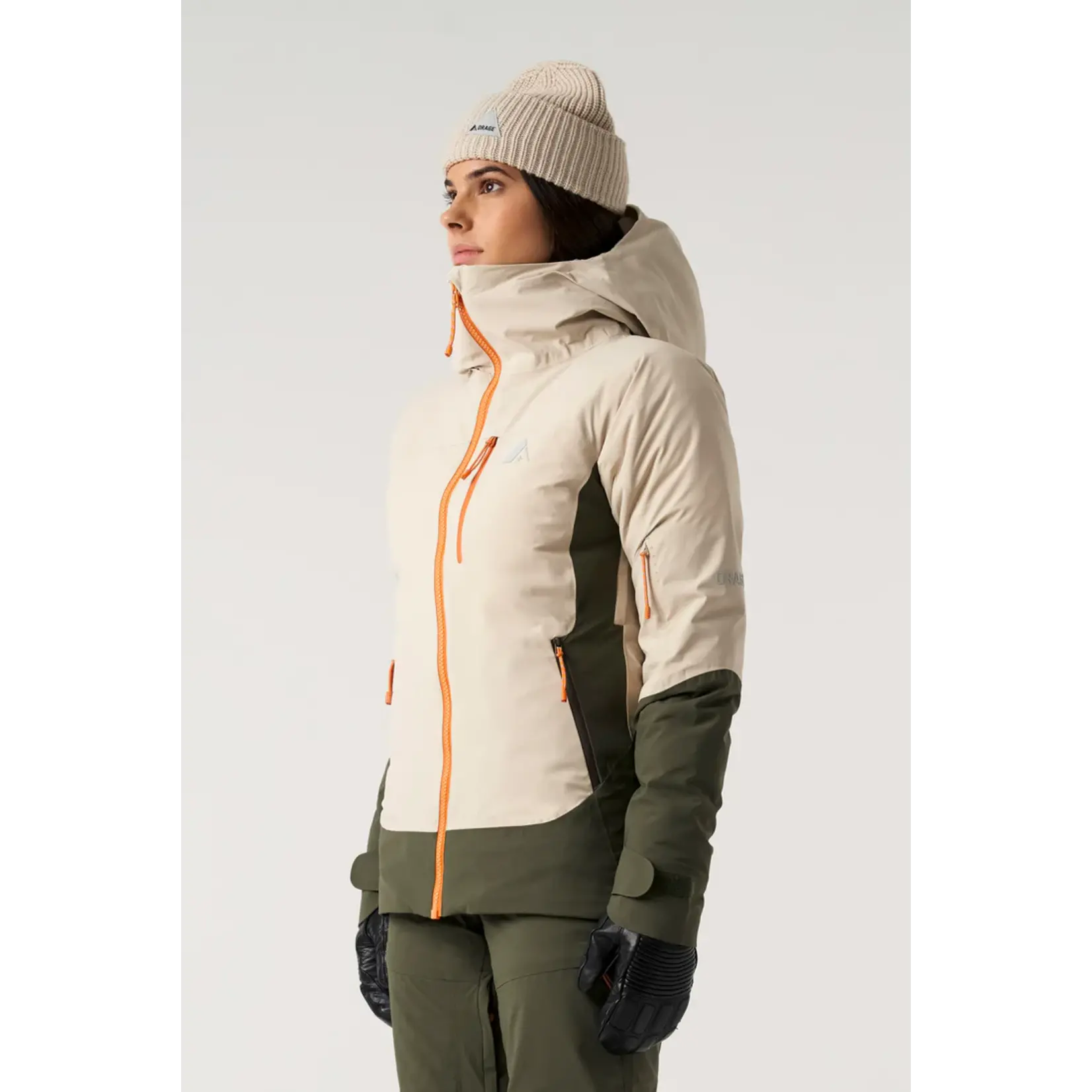 Orage ORAGE WOMENS NINA HYBRID INSULATED JACKET DARK BIRCH S