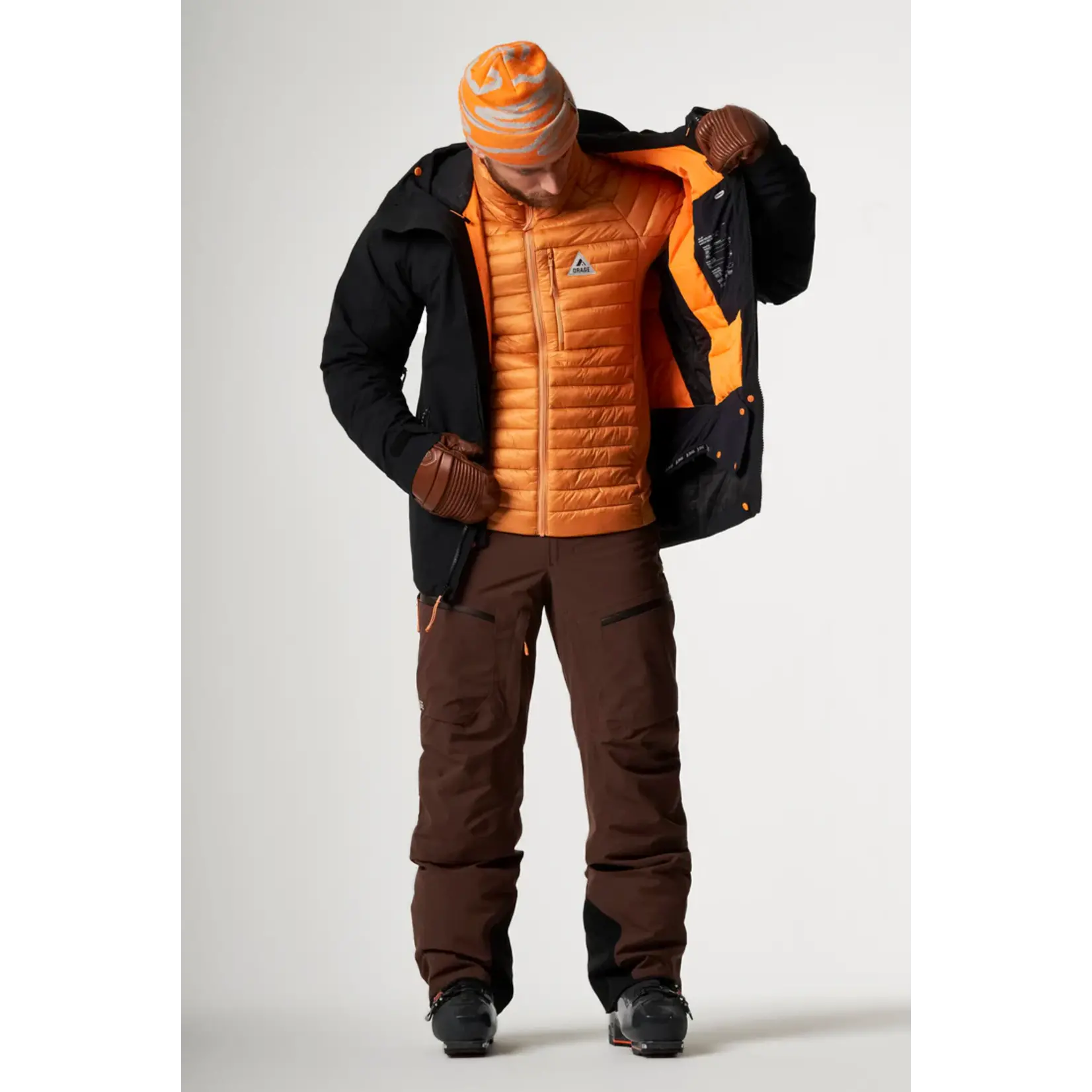 Orage ORAGE MENS MILLER HYBRID INSULATED JACKET BLACK S