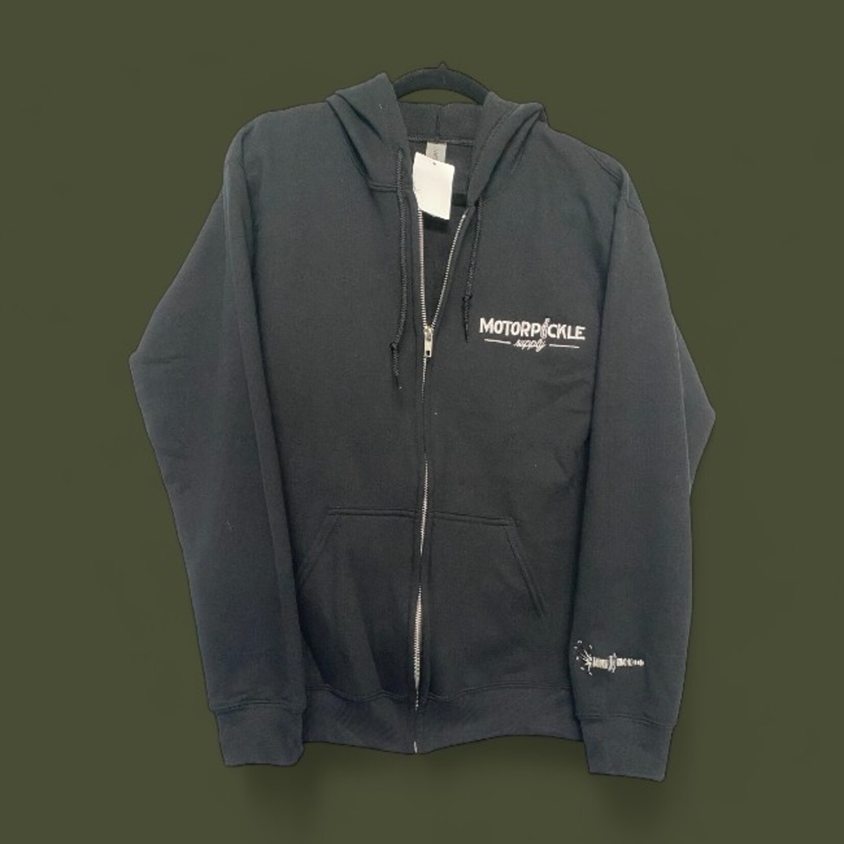 Motorpickle Supply Spark Plug Embroidered Zip-Up