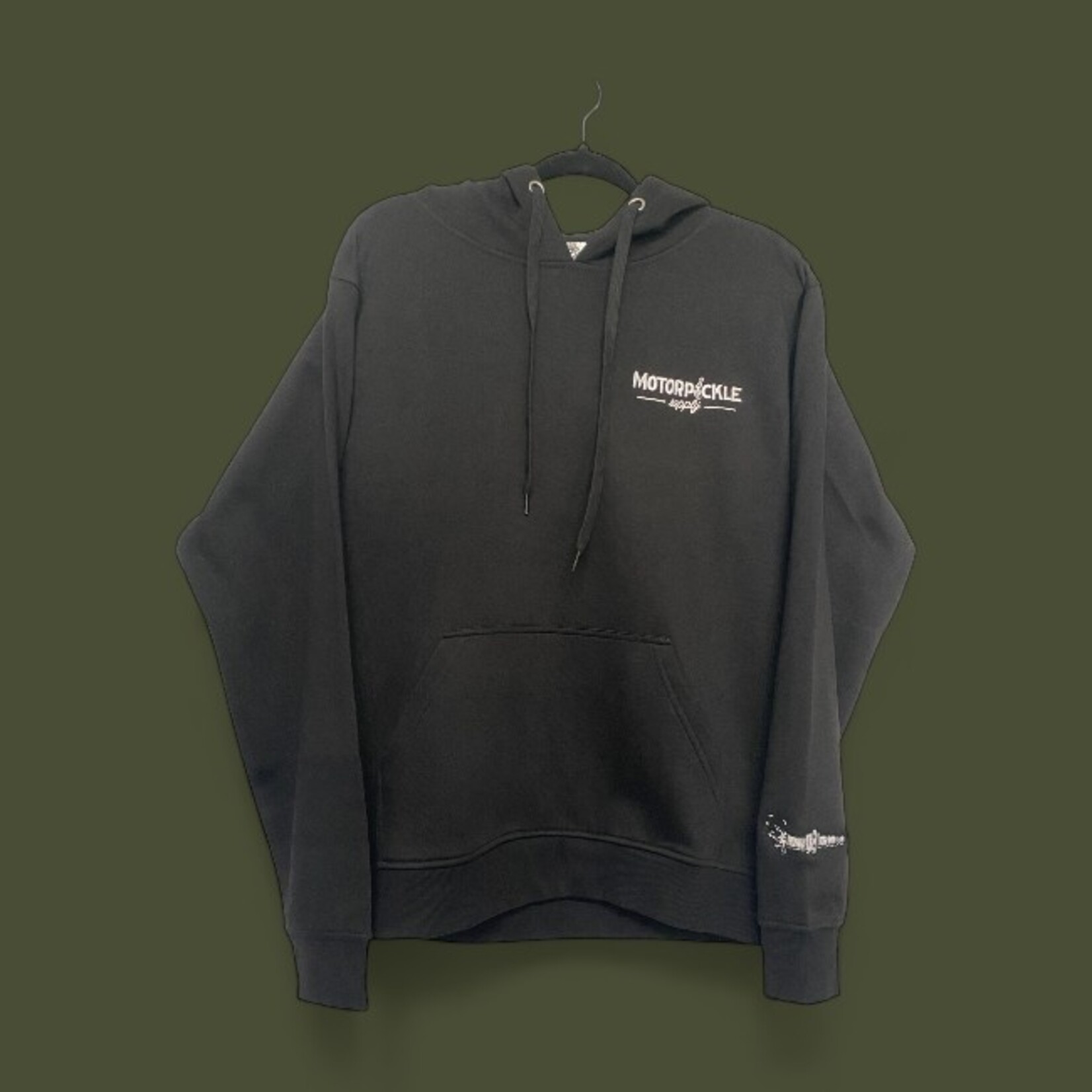 Motorpickle Supply Spark Plug Embroidered Pullover