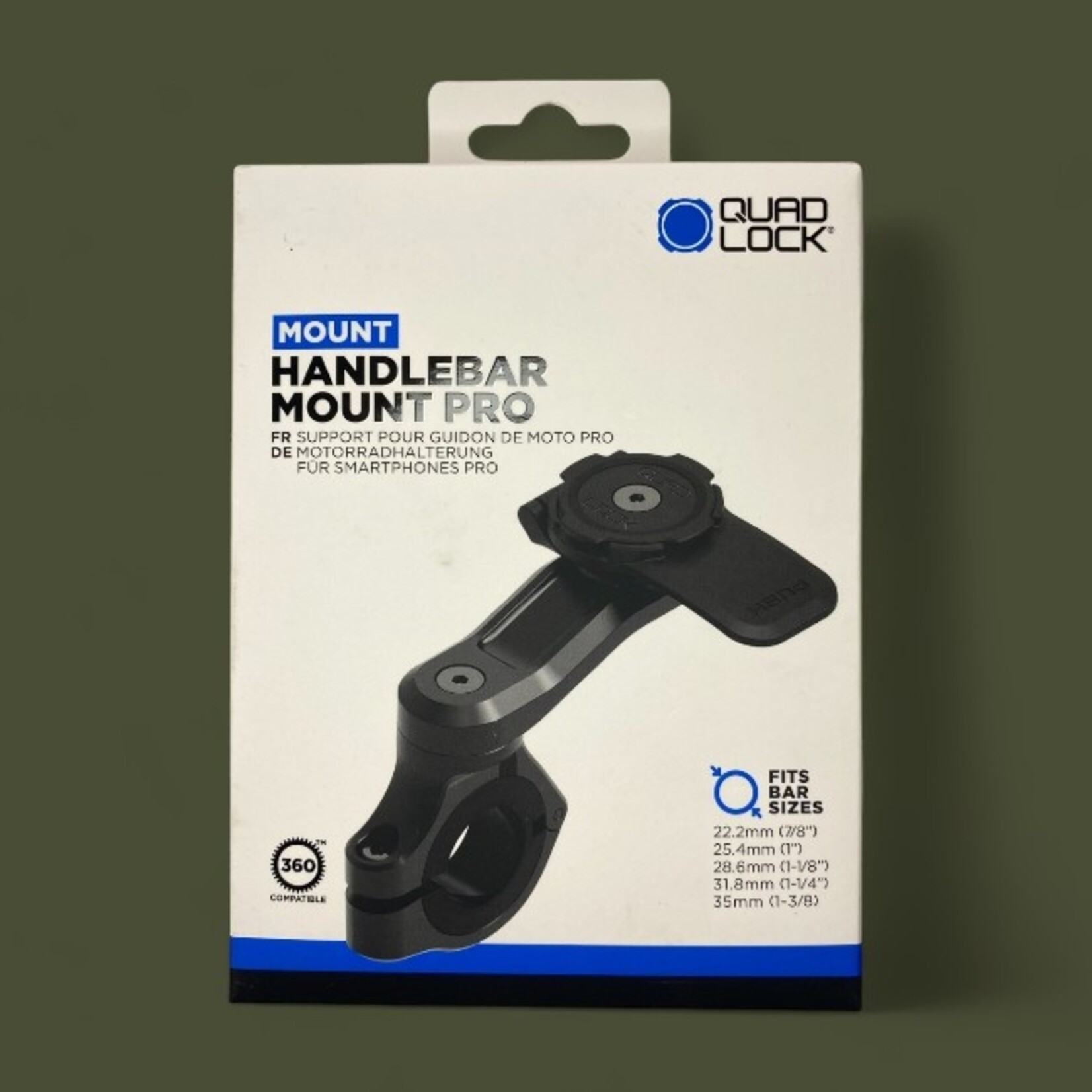 Quad Lock Motorcycle Handlebar Mount PRO for iPhone, Samsung