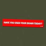 No Fun Brain Power Sticker