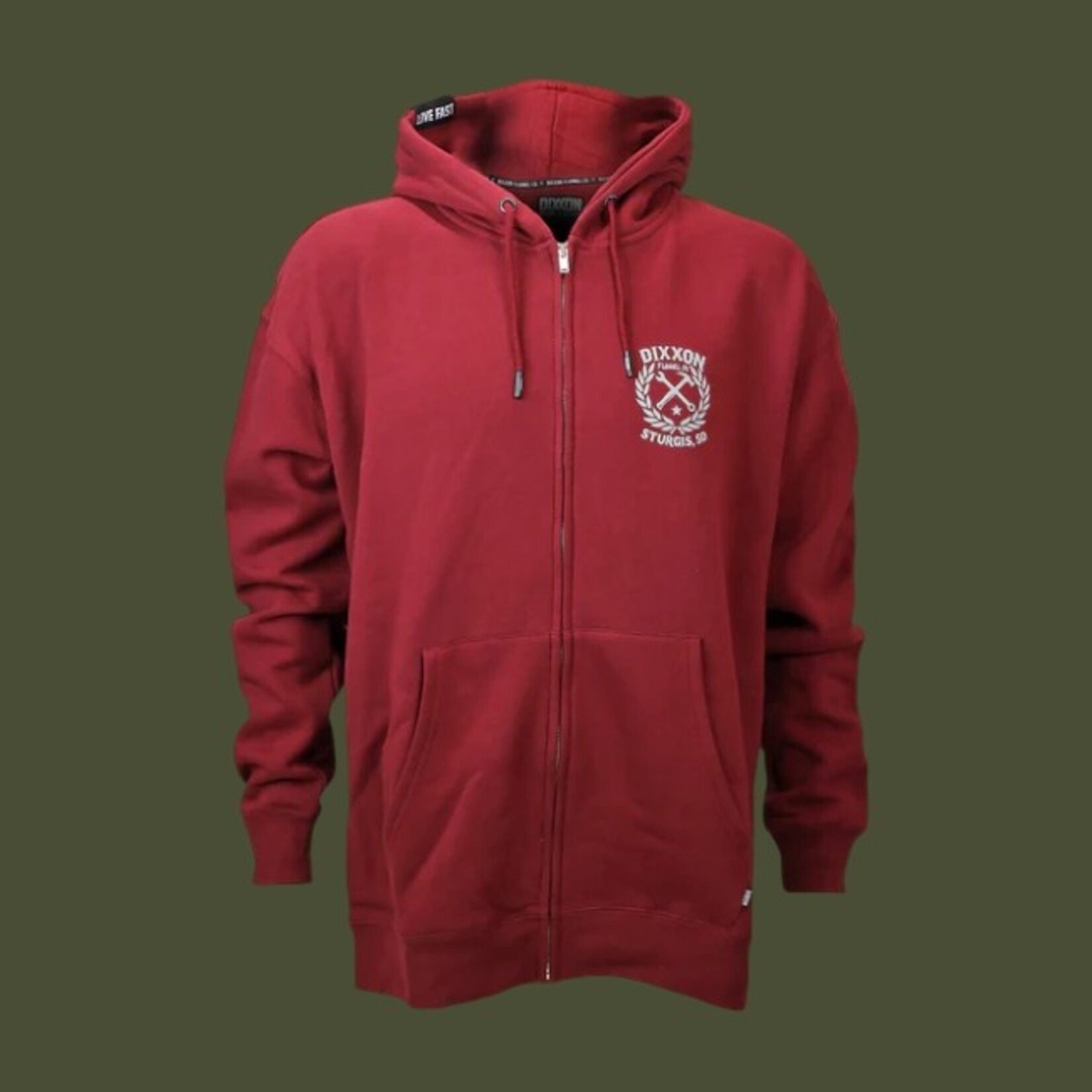 Dixxon Dixxon Sturgis Sketchy Crest Zip-Up Hood