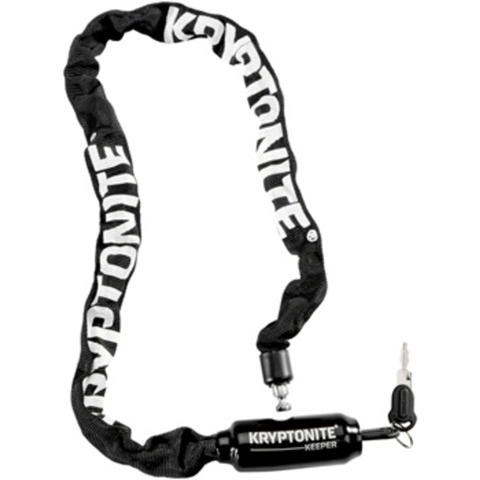 Kryptonite Keeper 585 Integrated Chain Lock - 85cm (2.8'), 5mm, Keyed, Black