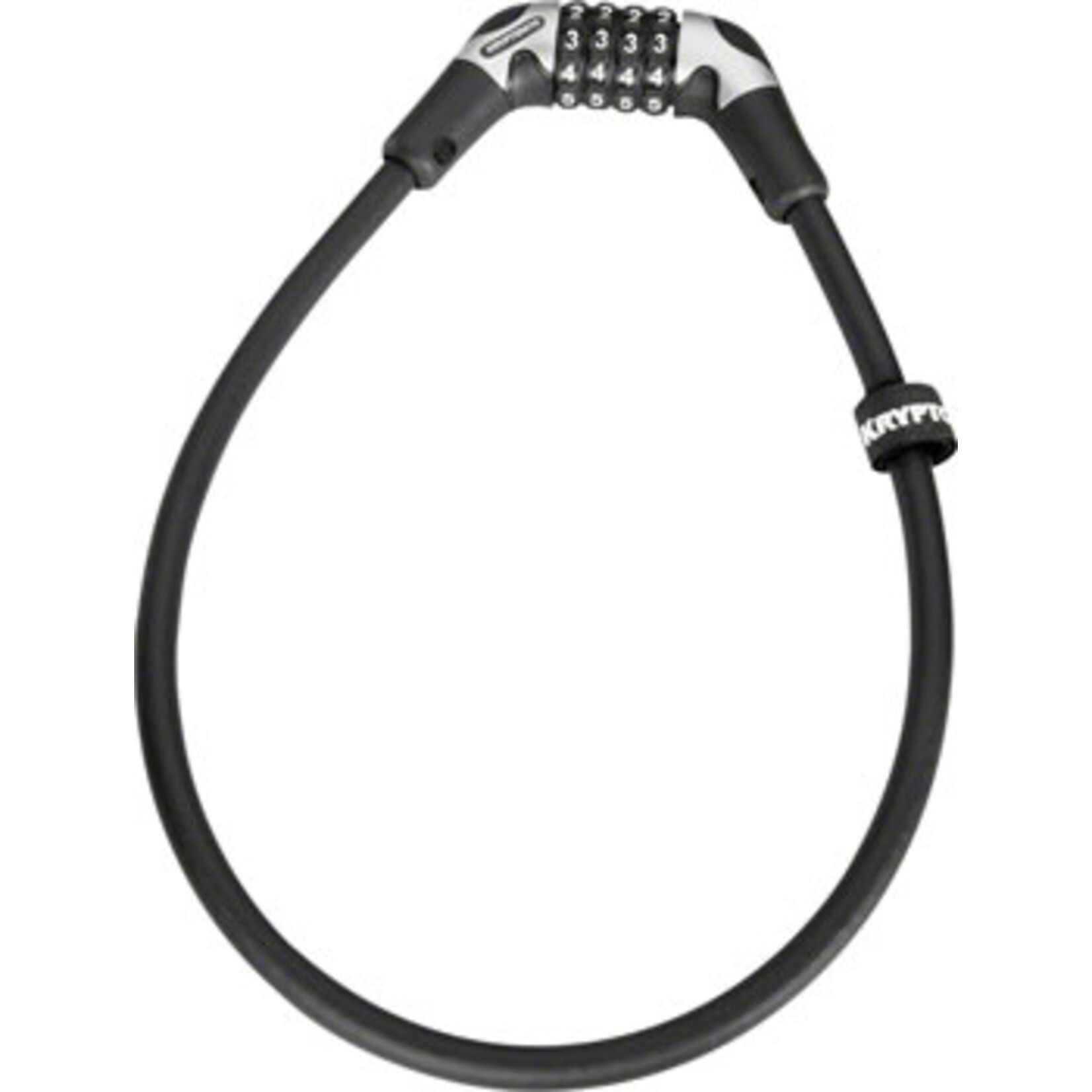 Kryptonite KryptoFlex 1265 4-Digit Combo Cable Lock: 2.12'x12mm Black