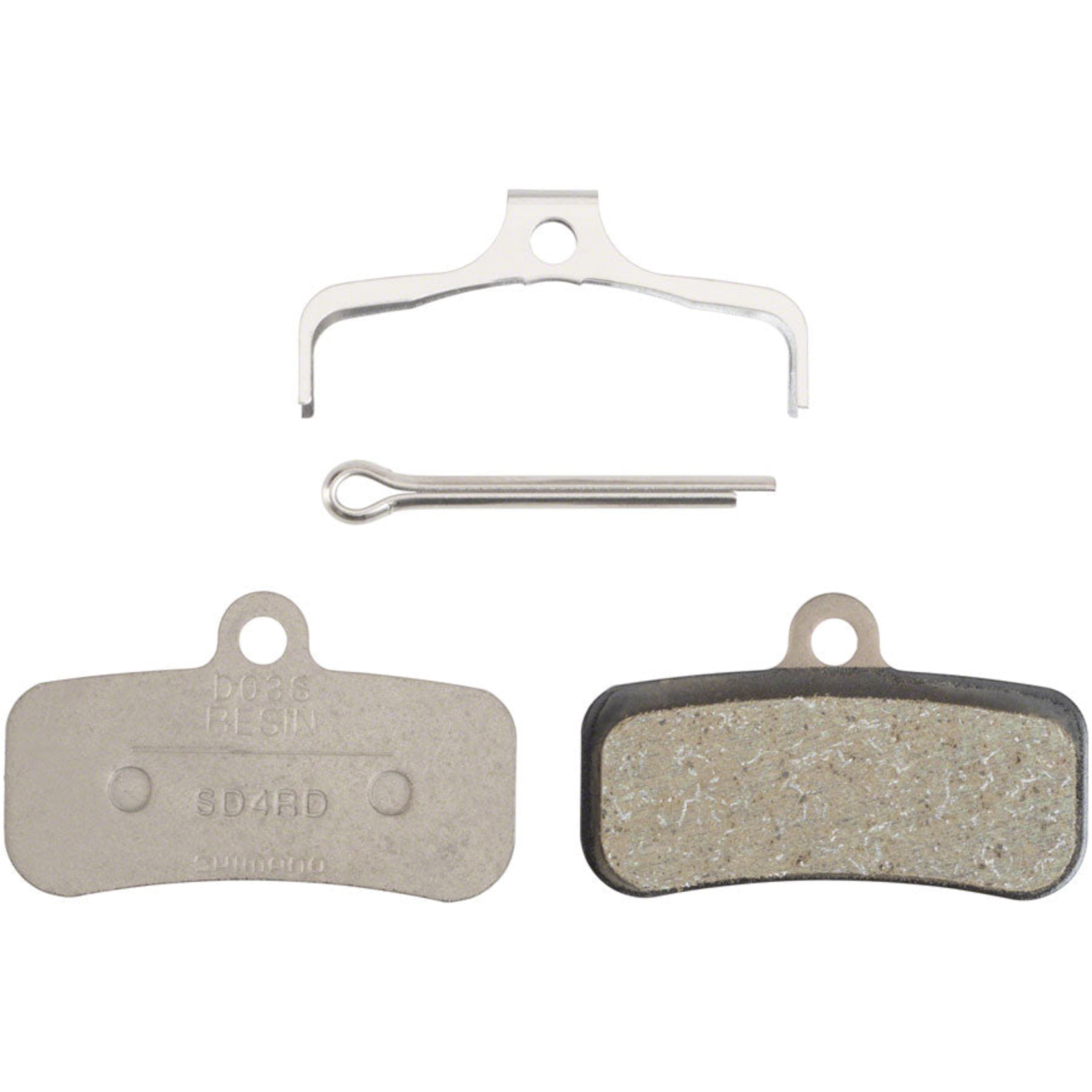 Shimano D03S-RX Disc Brake Pad and Spring - Resin Compound, Stainless Steel Back Plate, One Pair