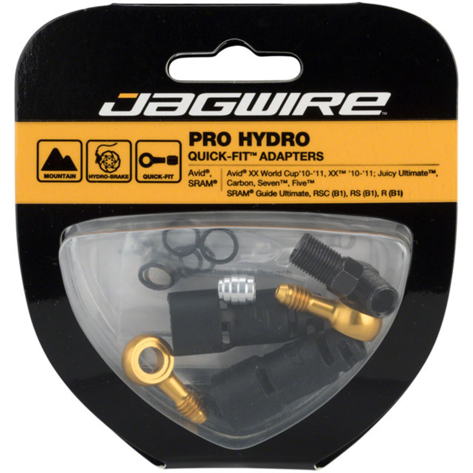 Jagwire Pro Quick-Fit Adapters for Hydraulic Hose - Fits SRAM Guide R/RS/RSC/Ultimate and Avid Juicy 5/7/Carbon/Ultimate