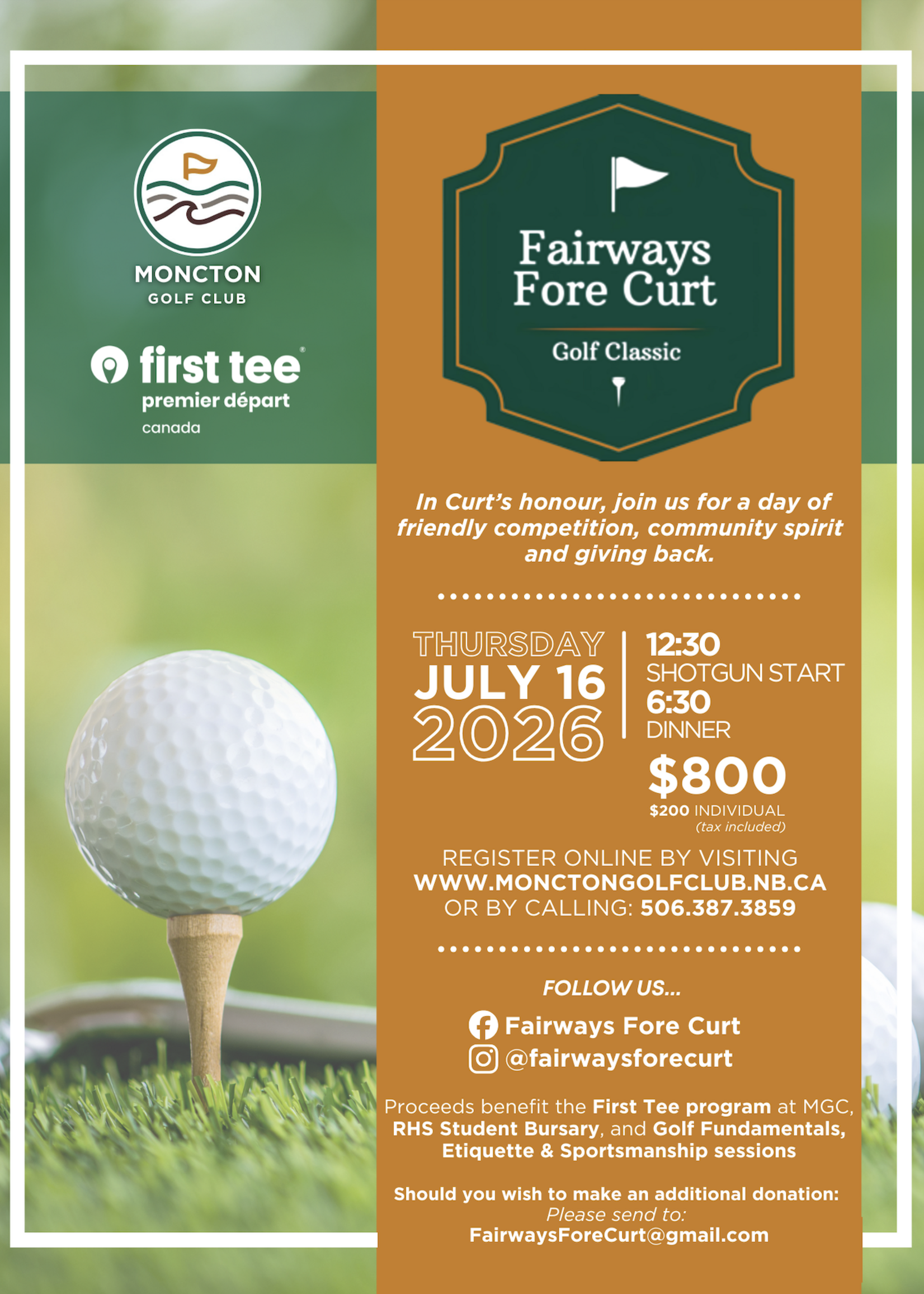 Fairways Fore Curt - Individual Registration