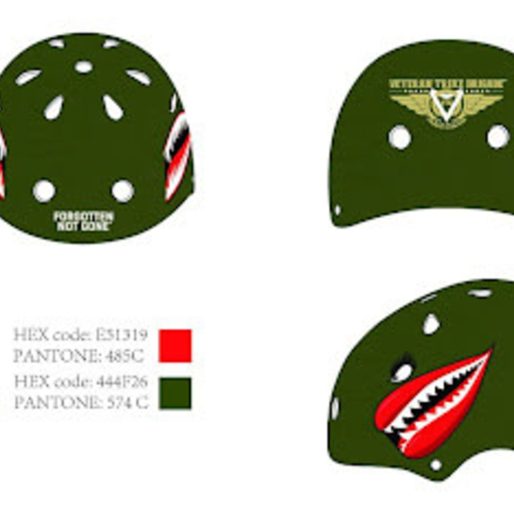 FNG Gear Forgotten Not Gone Helmets w/ Male Shark Mouth