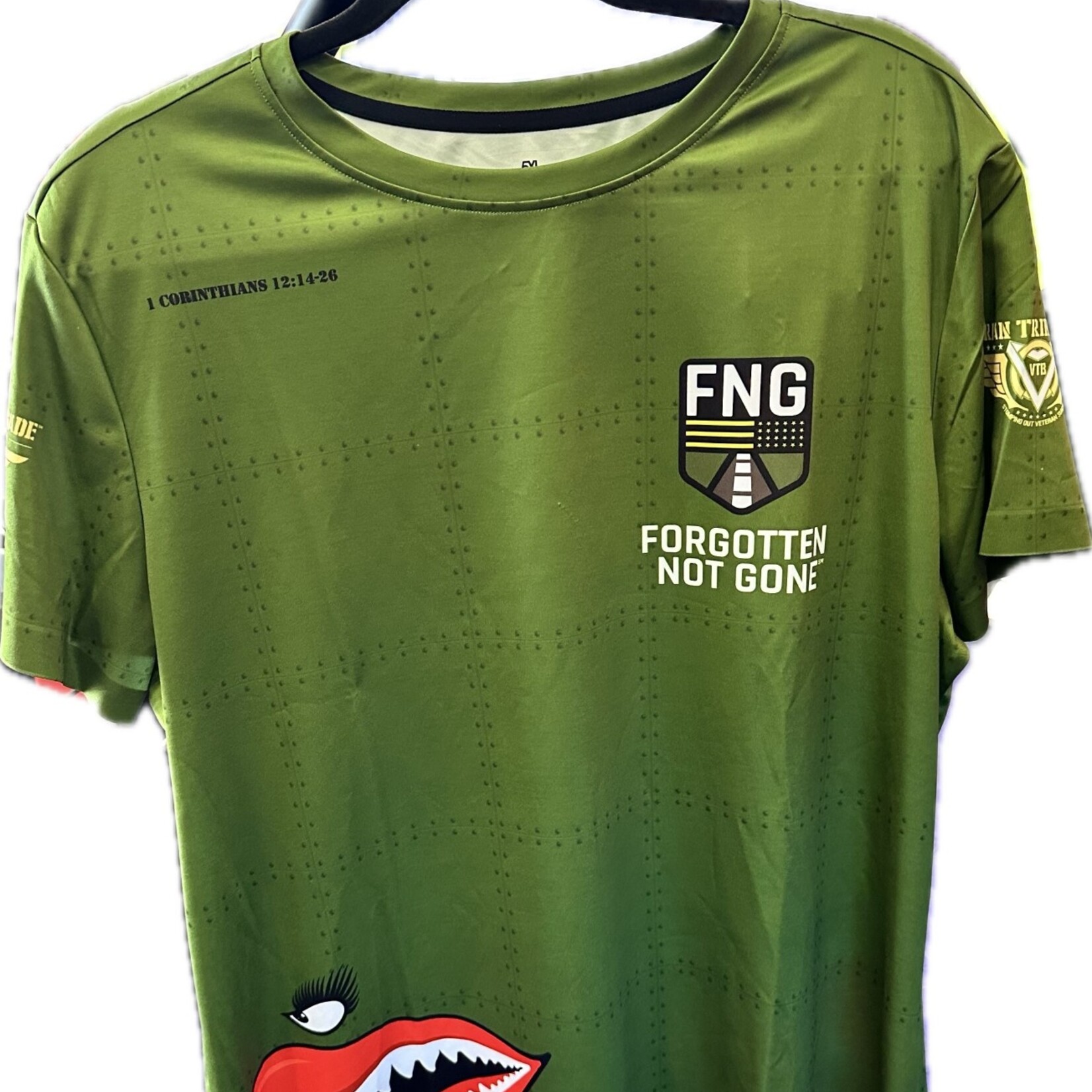 FNG Gear Veteran Trike Brigade - Short Sleeve Cycling Jersey - Female Shark Mouth - 2XL