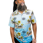 Trike Life Trike Life Hawaiian Print - Blue (BLACK LOGO) - Large