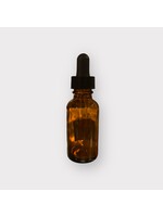 Boston Round Glass Bottle with Dropper | Amber  | 1 oz
