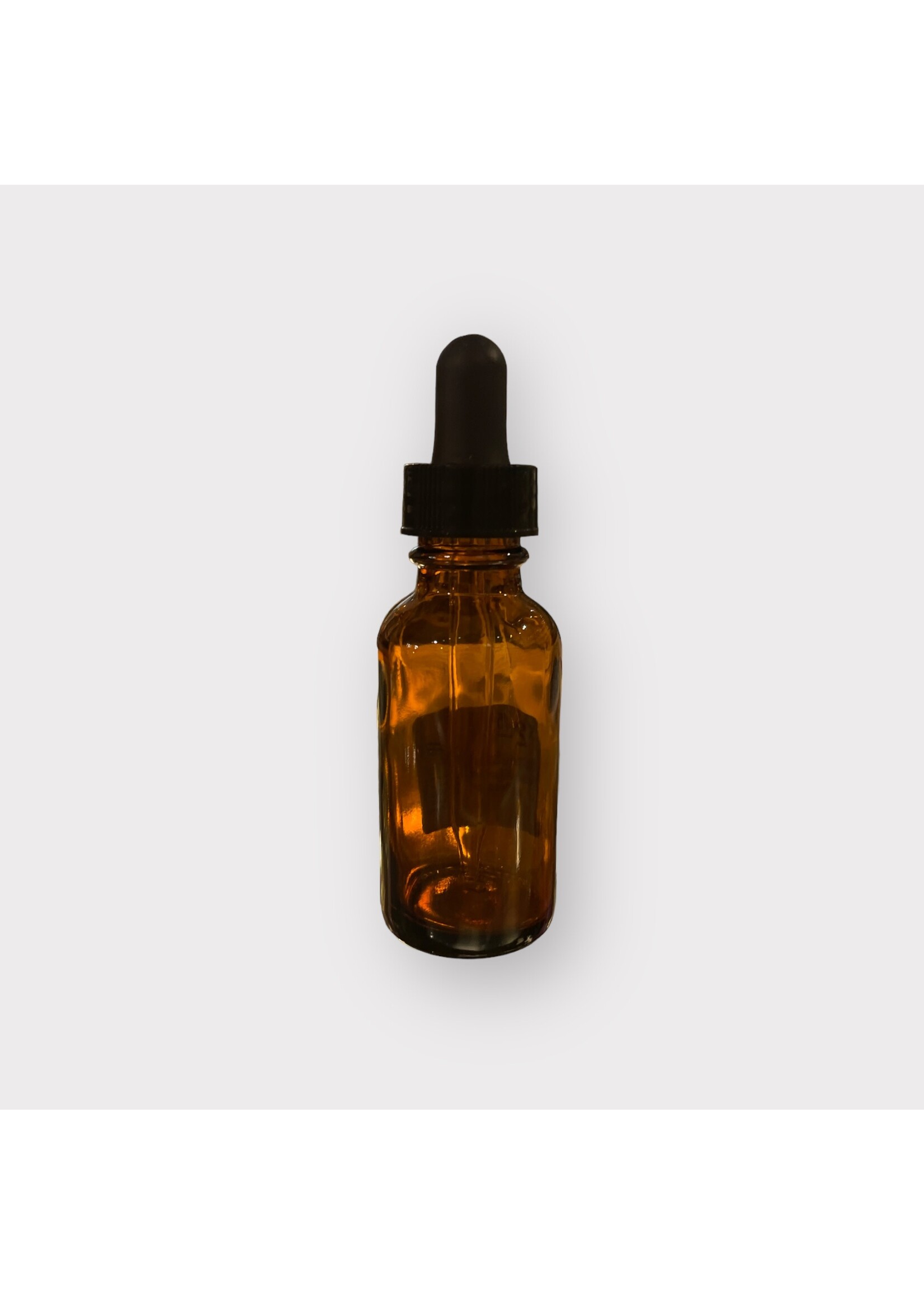 Boston Round Glass Bottle with Dropper | Amber  | 1 oz