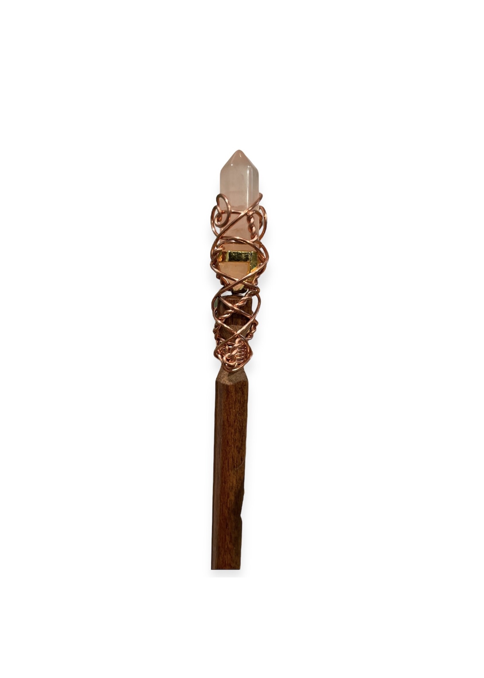 Rose Quartz Point Wand  W-14B