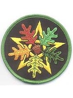 Patch Wiccan Oak Leaf Pentacle