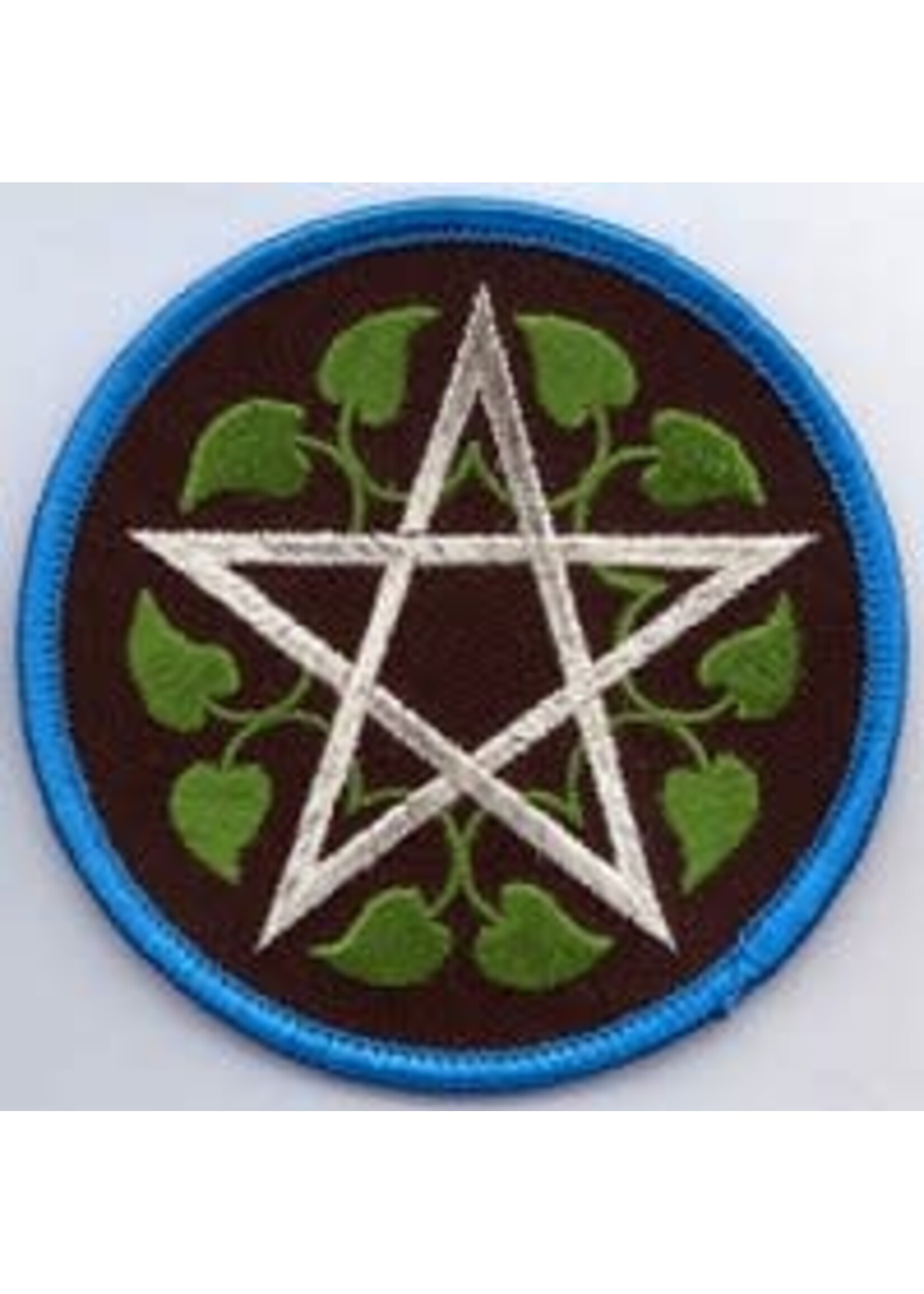 Patch Wiccan Leafy Pentagram