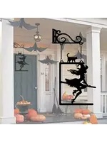 Witch on Broom  Metal Wall Art