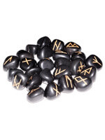 Runes Black Agate