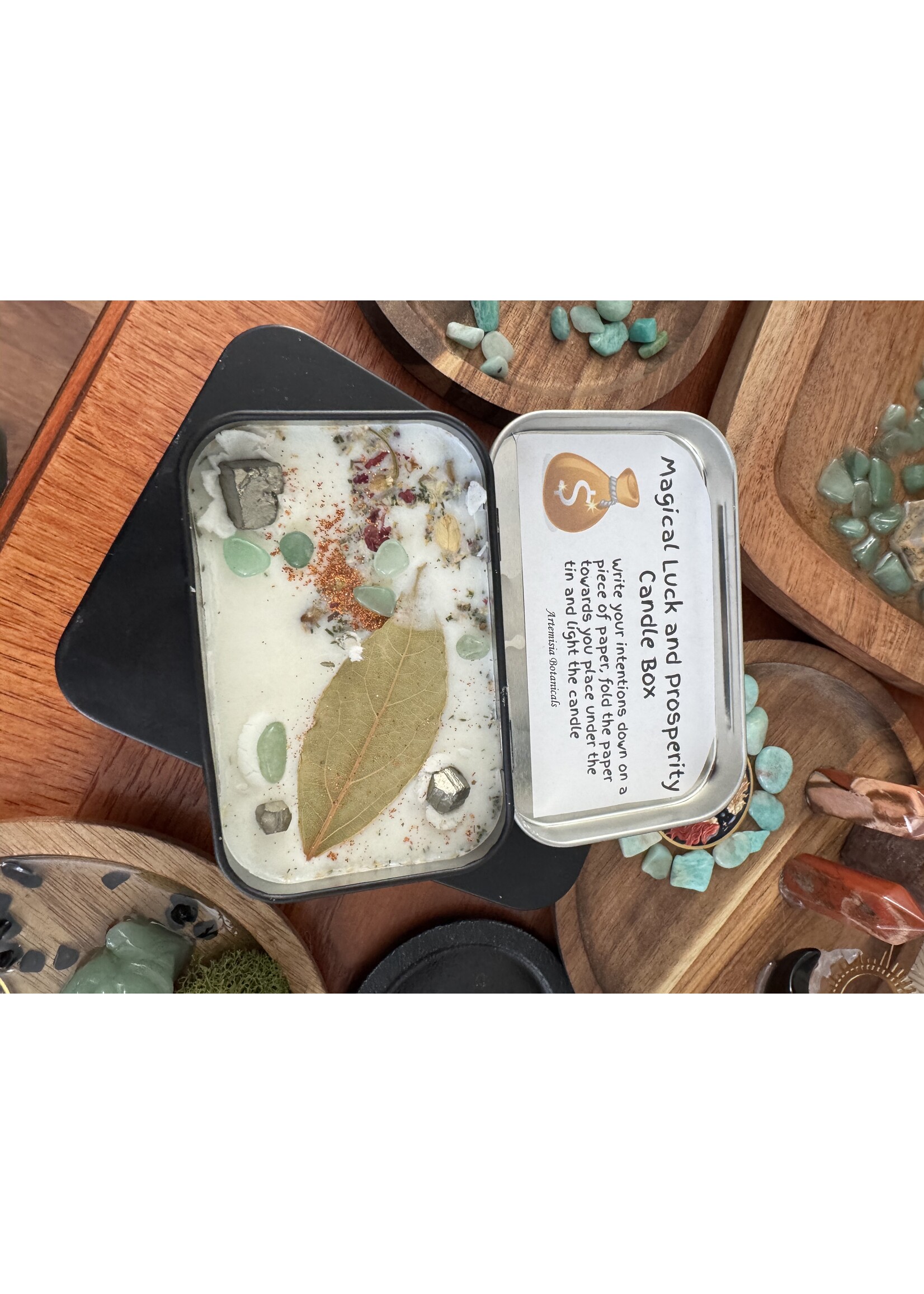 money candle tin