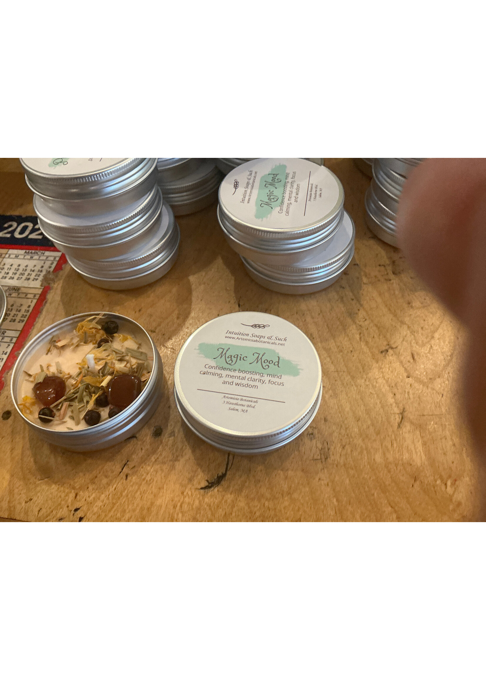 Candle tin magic mood