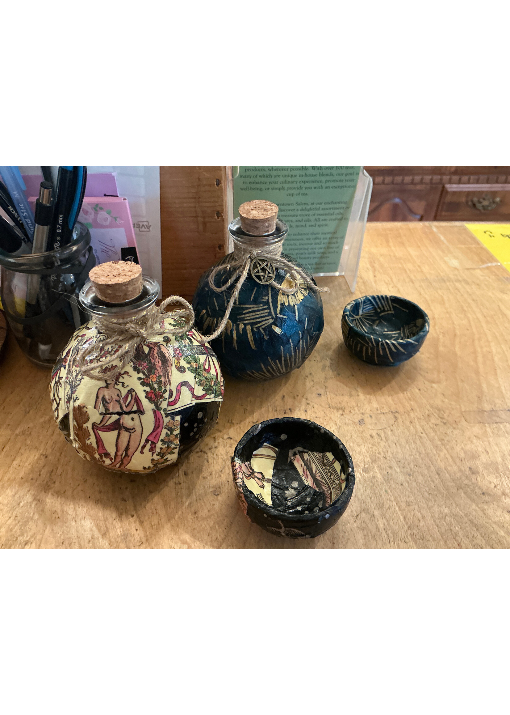 Decoupage Spell jars