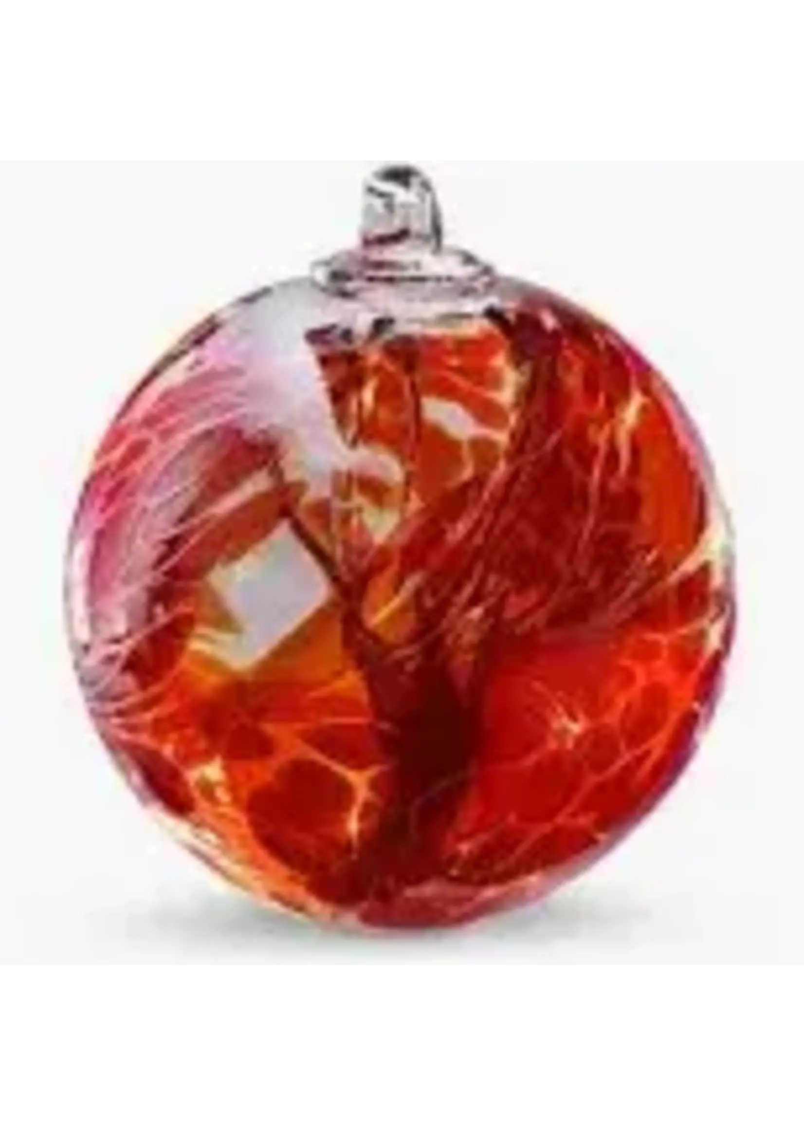 Witch Ball  Iridescent garnet Red R046L 150