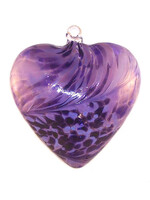 Heart Glass Purple  2" HP2