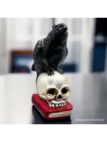 Ornament Raven On Skull and Book Glass G-148