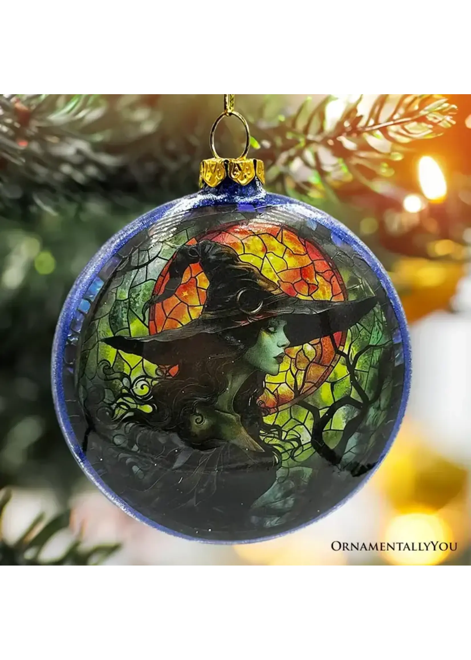 Ornament  Witch /Black Cat