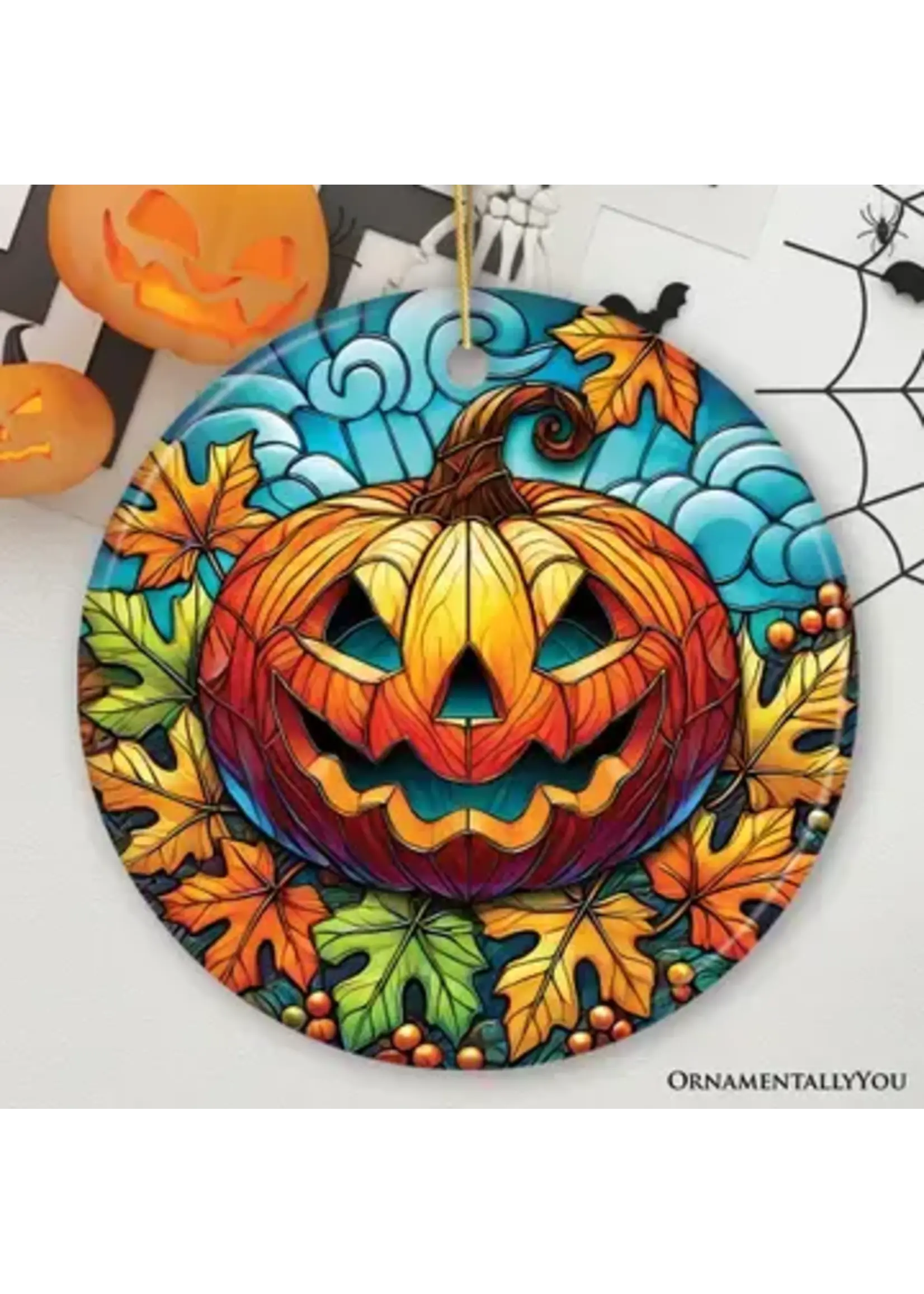 Ornament Pumpkin Spice Halloween #1637