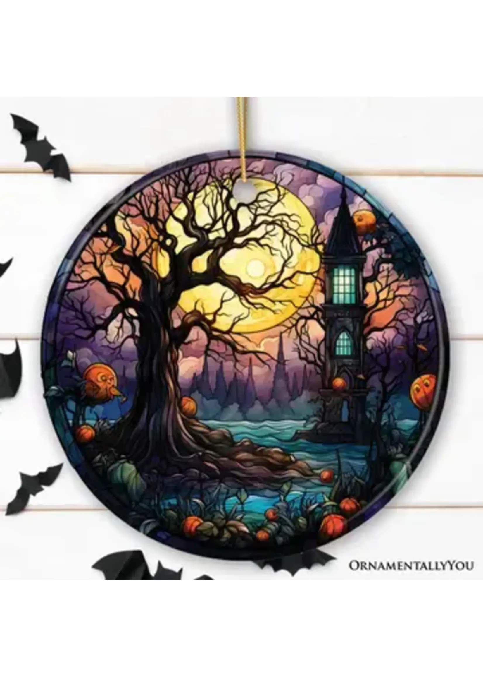 Ornament Salem Spooky Haunted House1640