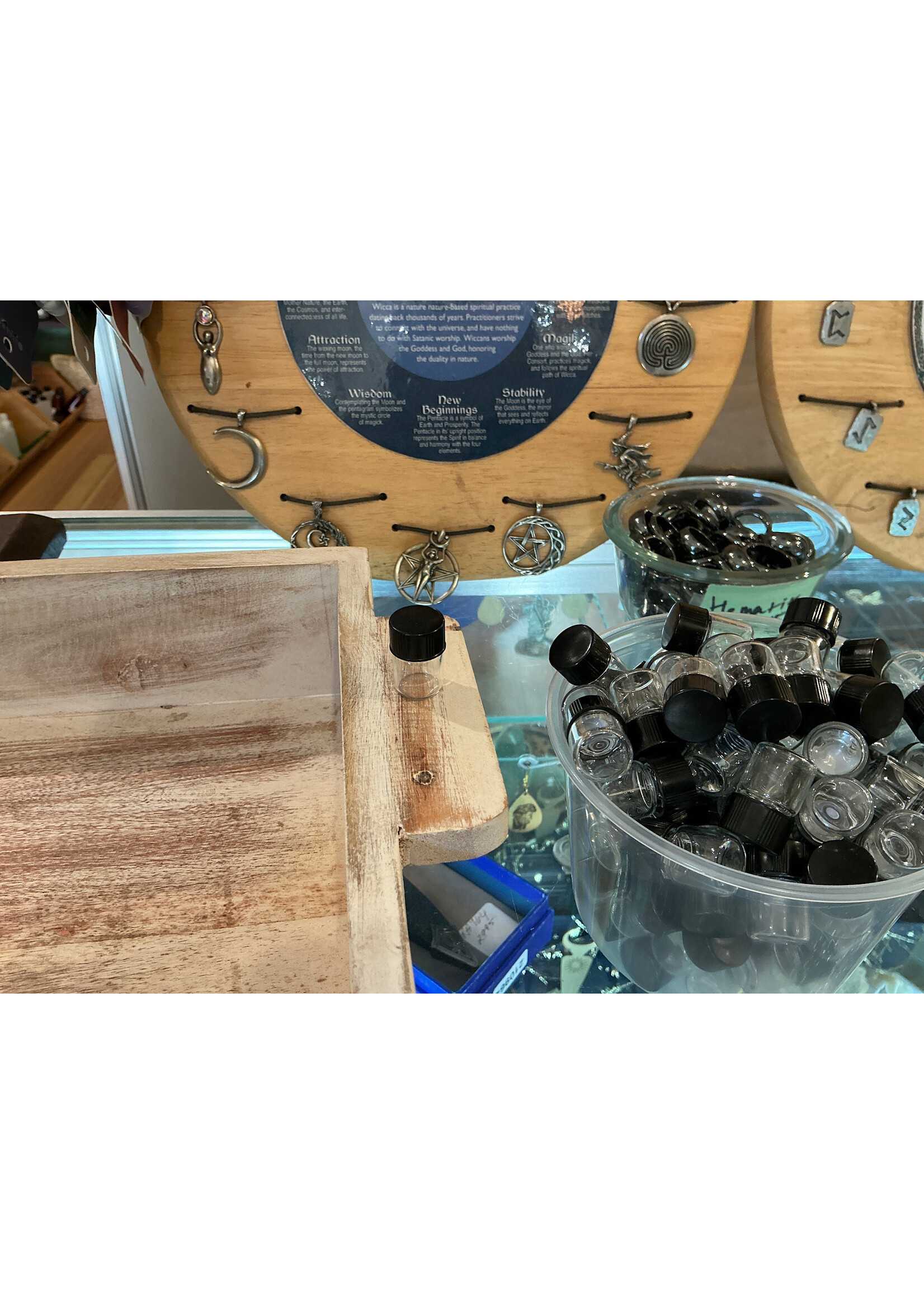 Bottle clear dram 1/4