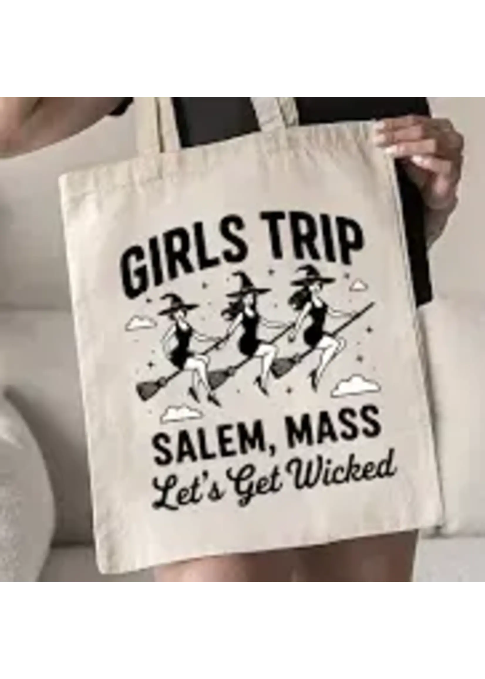 Tote Bag Girl's Trip  Black or white