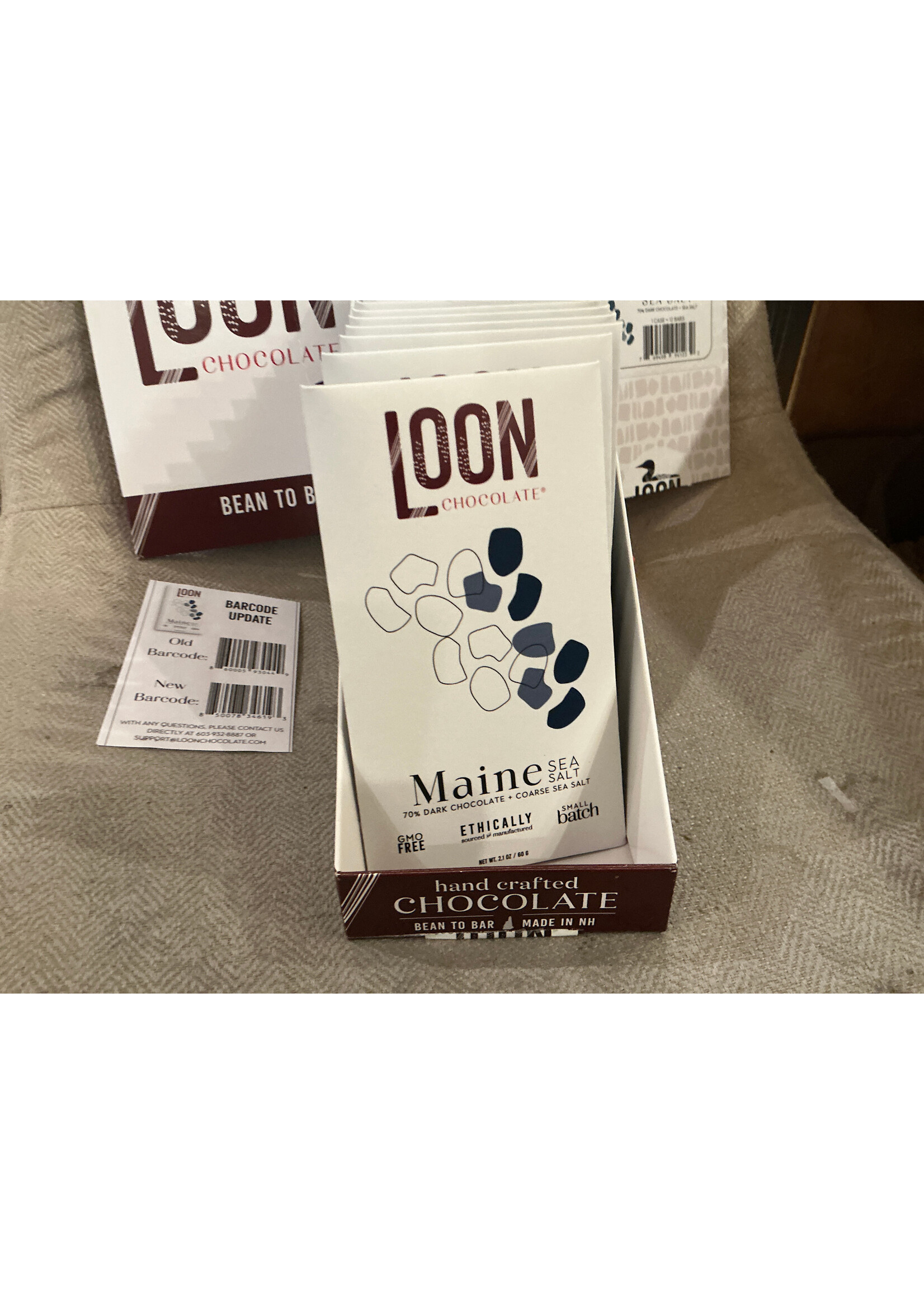 loon Chocolate bar loon Maine sea salt