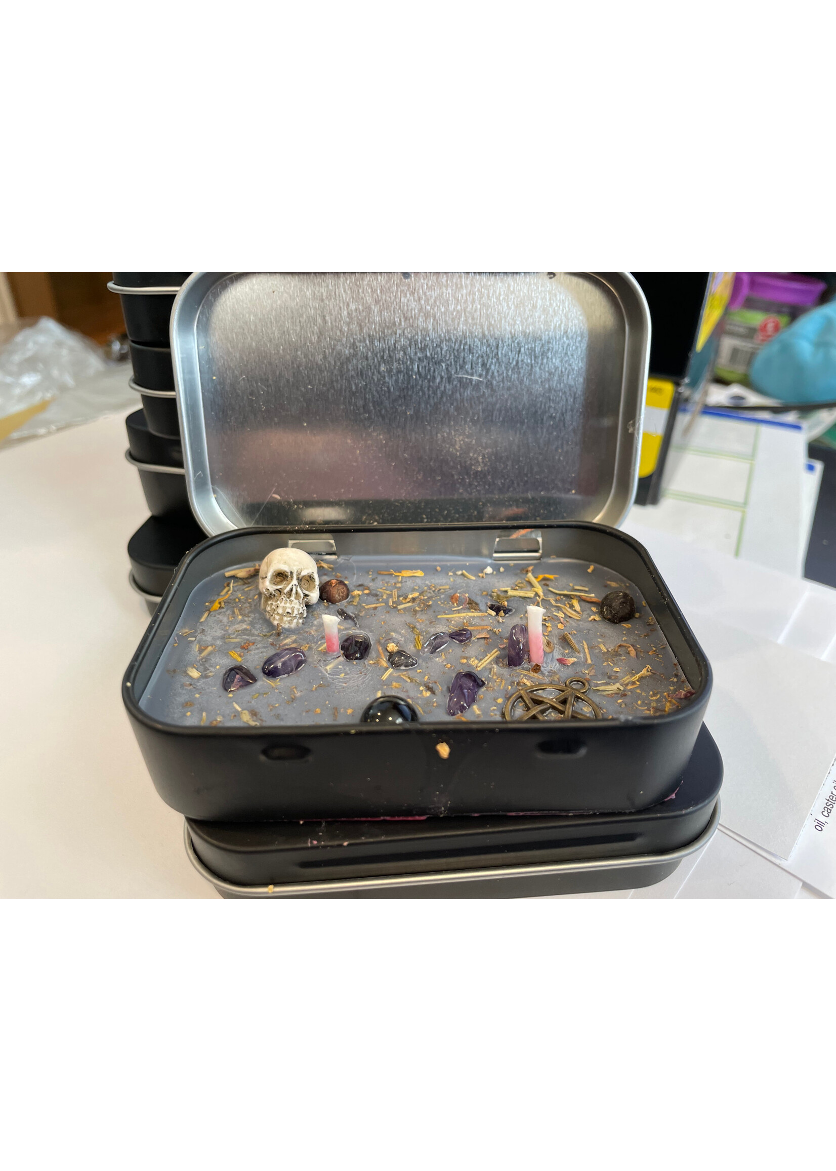 Day of the Dead Tin Candle