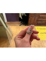 Ring abalone or turquoise knot inlay