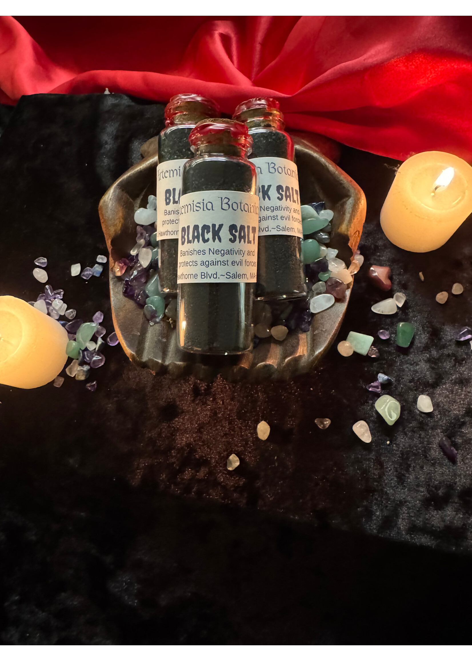 Black Salt for banishing negativity  2oz