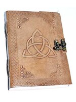 Book of Shadows Triquetra leather w/ Latch  5x7"