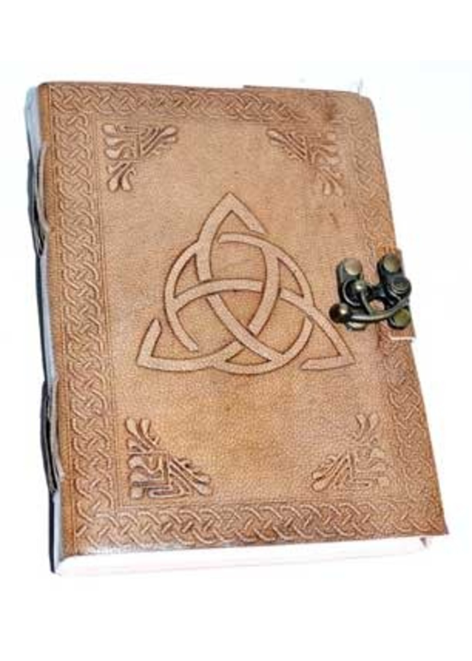 Book of Shadows Triquetra leather w/ Latch  5x7"