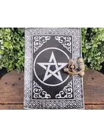 Book of Shadows  5x7 Pentacle Leather Grimoire: Celtic Knot Parchment Journal