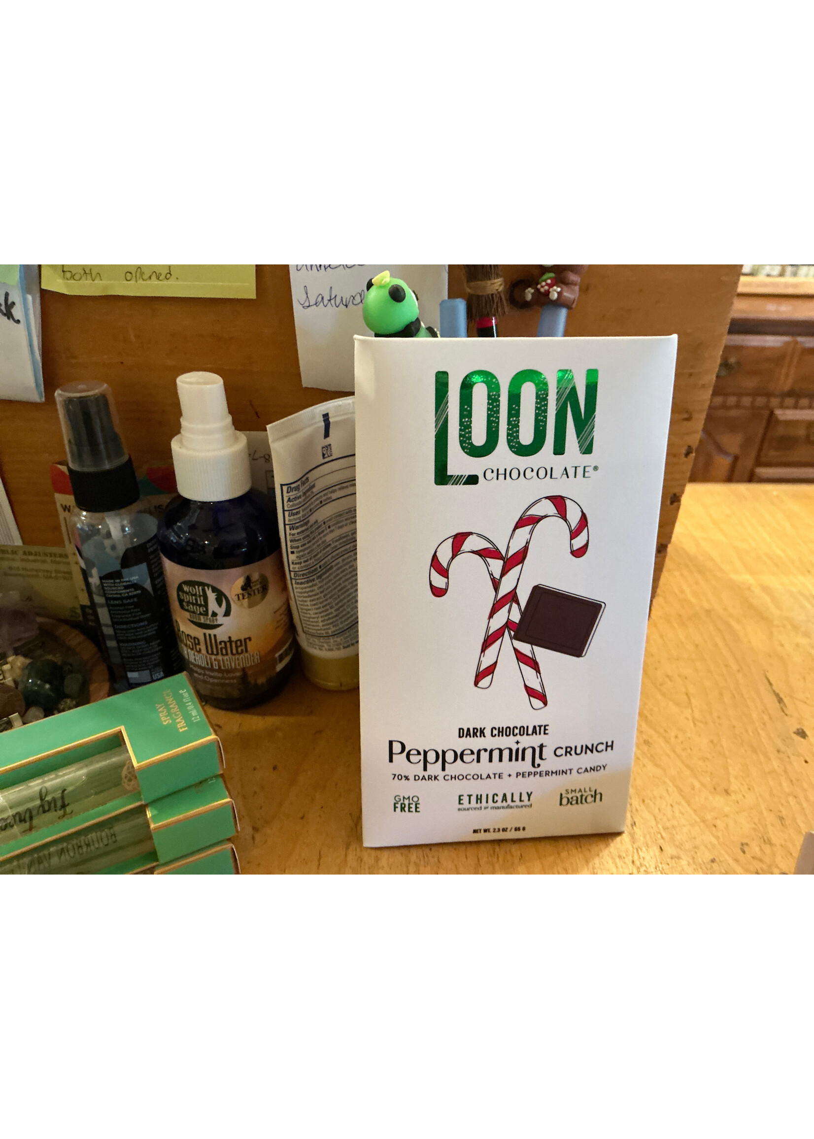 Peppermint dark chocolate loon