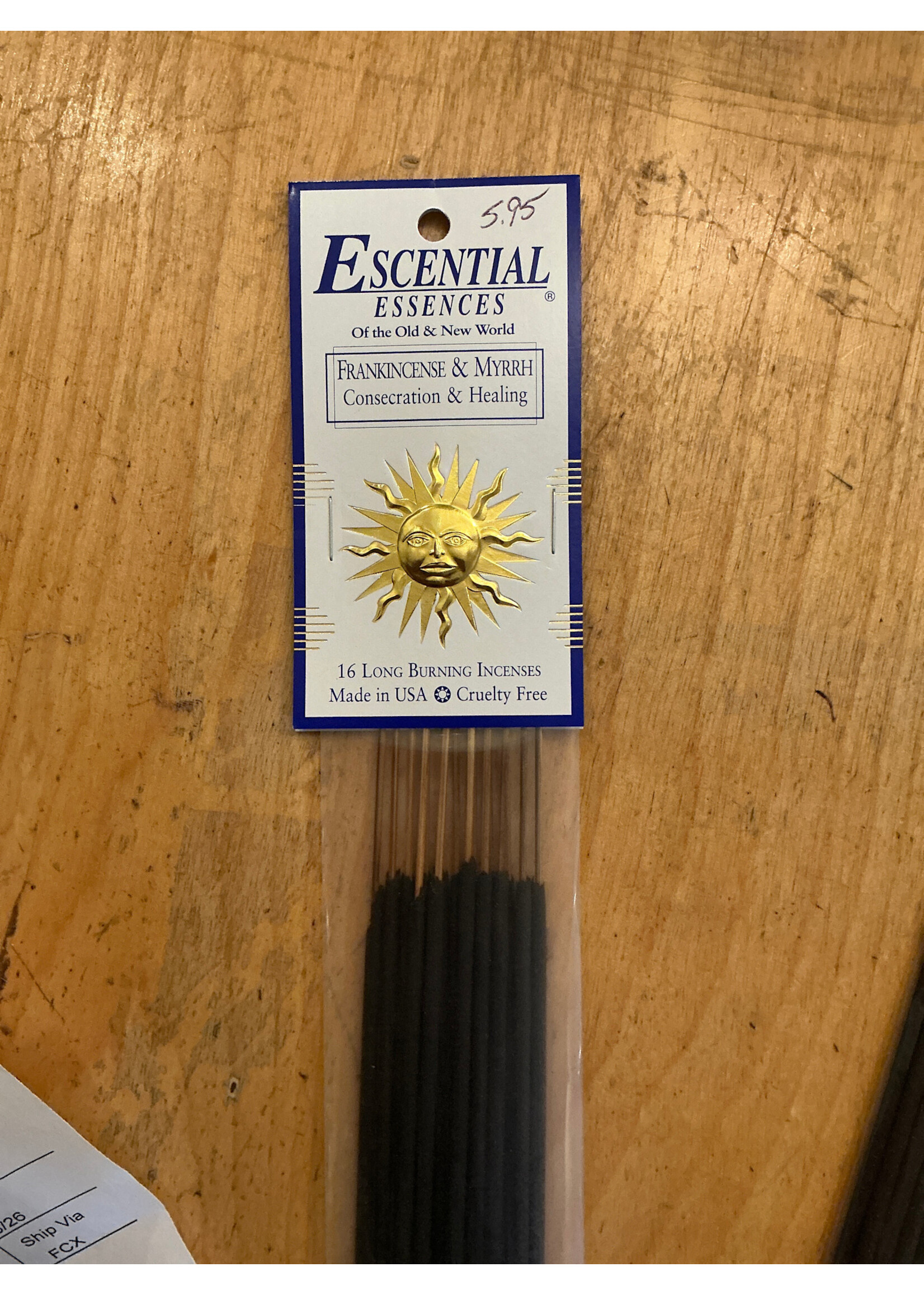 Frankincense & Myrrh incense | Esscential Essences