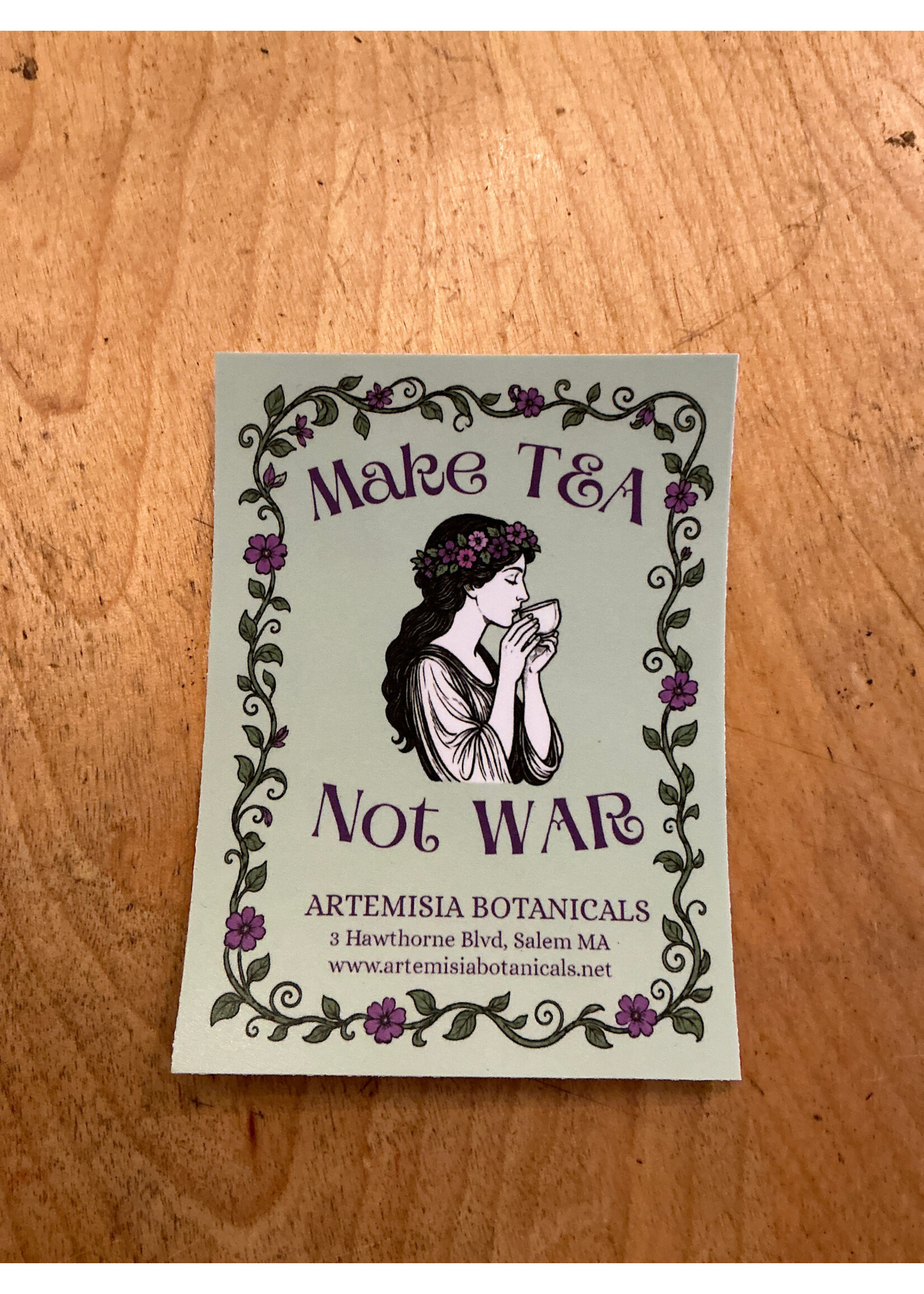 Make Tea not War Sticker BIG