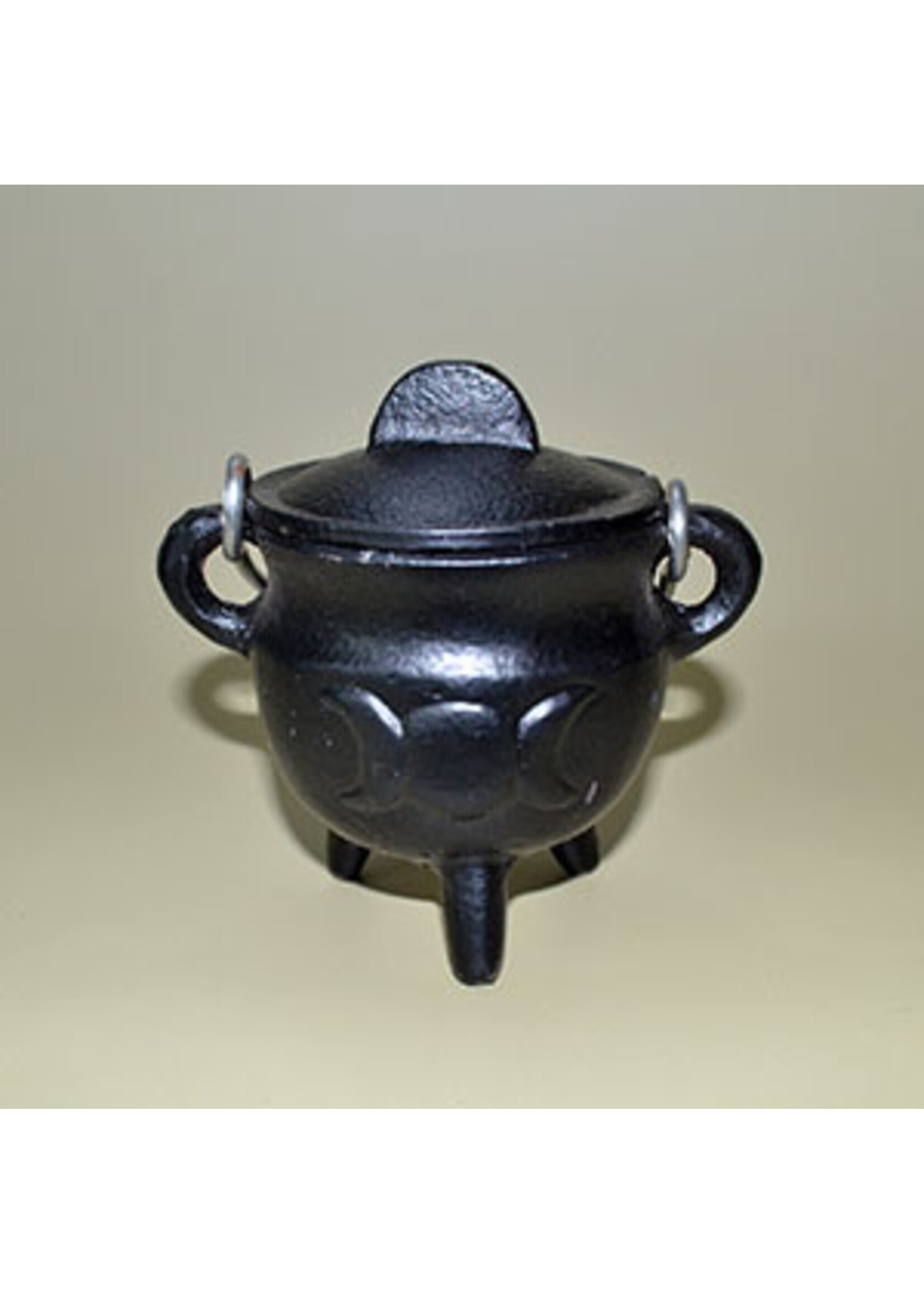Cauldron  Triple Moon  Cast Iron  with Lid | 2 3/4 inch (BR84)