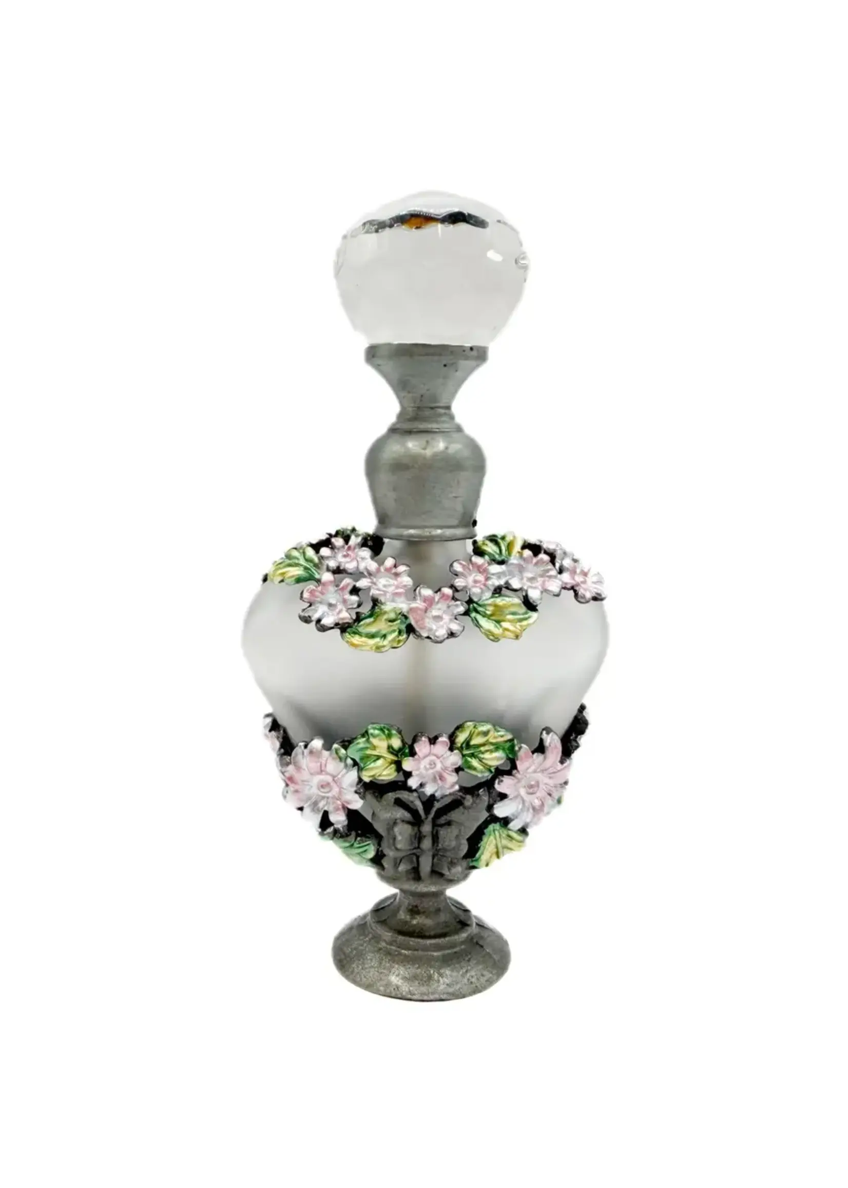 Perfume Bottle Style 22 white Flowers