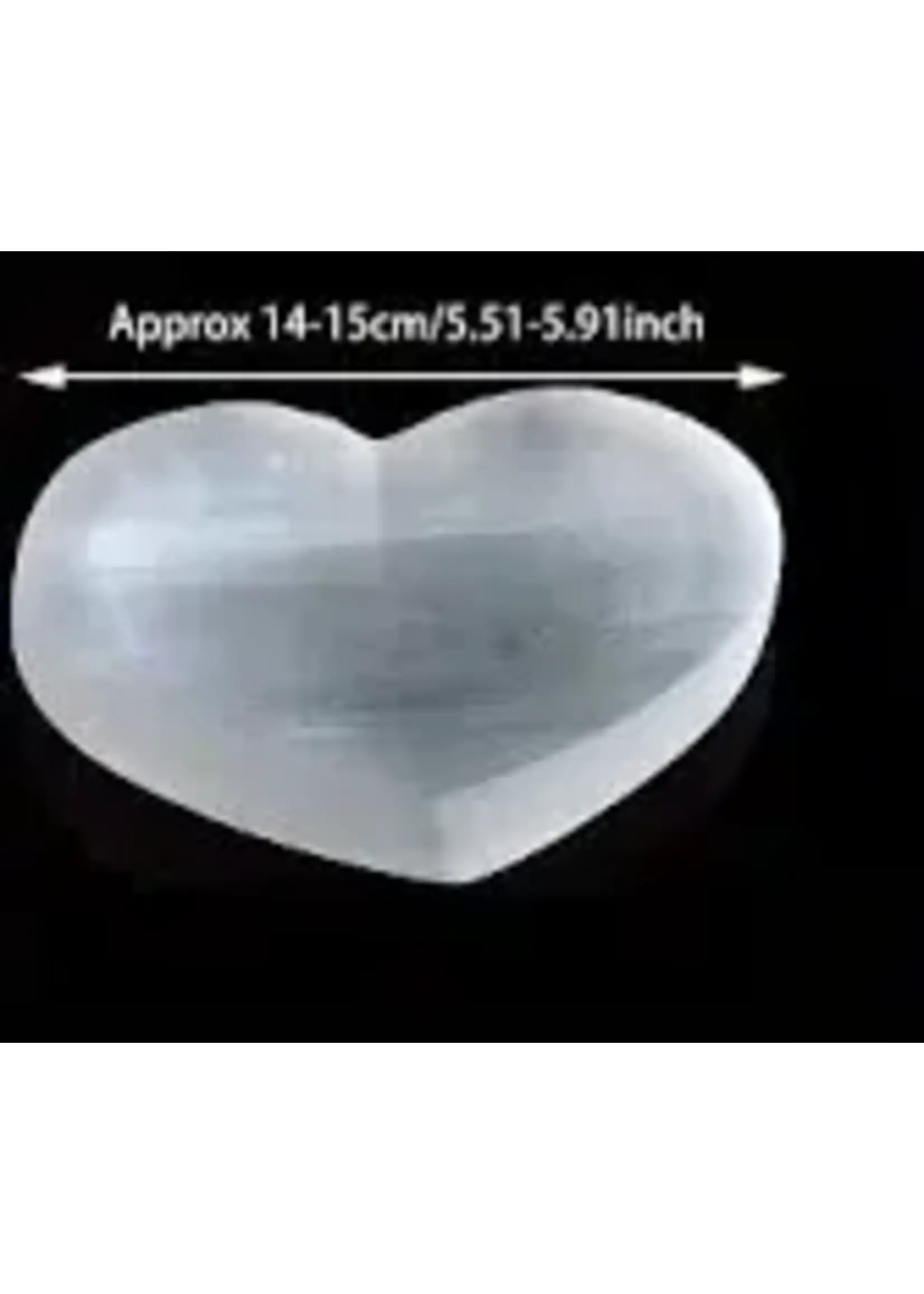 Selenite Heart Bowl  4in