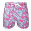 SWIMSHORT - CLASSIC CUT - PINK AND LEAVES