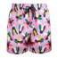 SWIMSHORT - CLASSIC CUT - PINK AND FLOWERS