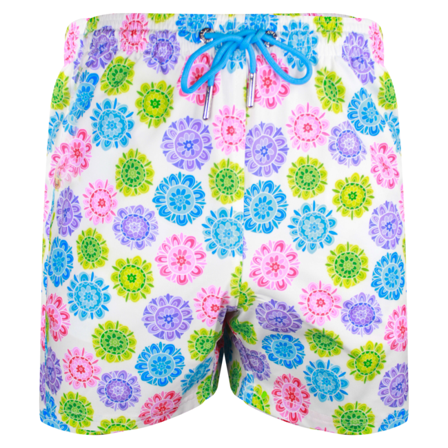 SWIMSHORT - CLASSIC CUT - COLORFUL FLOWERS